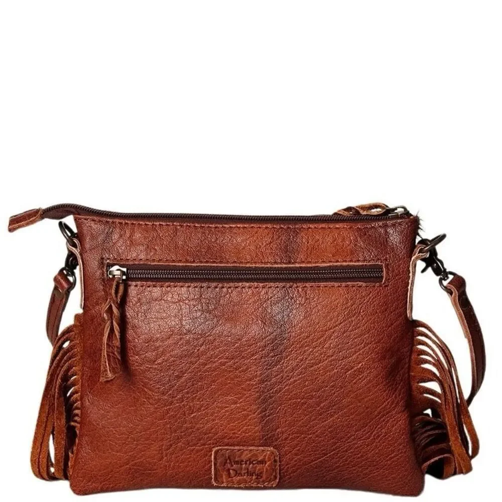 American Darling Genuine Leather Crossbody Womens Giddy Up Western Casual Purse